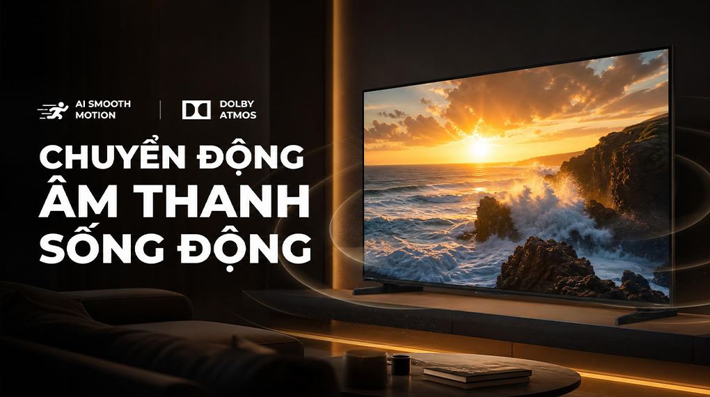 Smart Tivi Mini LED Hisense AI 4K 55 inch 55U6SE Màu Đen