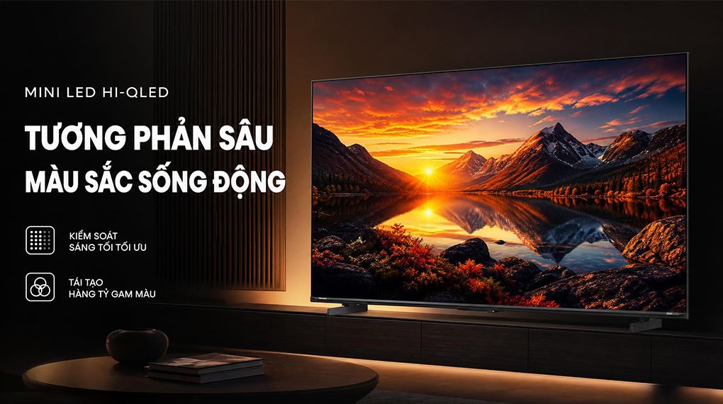 Smart Tivi Mini LED Hisense AI 4K 65 inch 65U6SE Màu Đen