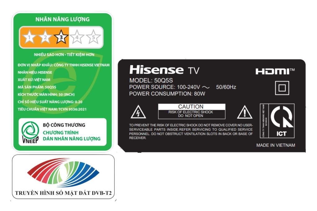 Smart Tivi QLED Hisense AI FHD 50 inch 50Q5S Màu Đen