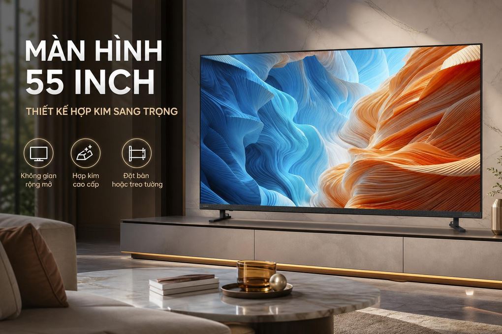 Smart Tivi Mini LED Toshiba AI 4K 55 inch 55Z670SP Màu Đen
