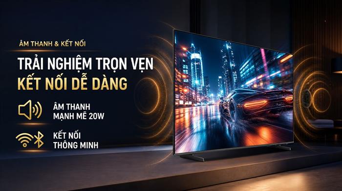 Smart Tivi Crystal UHD Samsung AI 4K 43 inch UA43U8000H Màu Đen