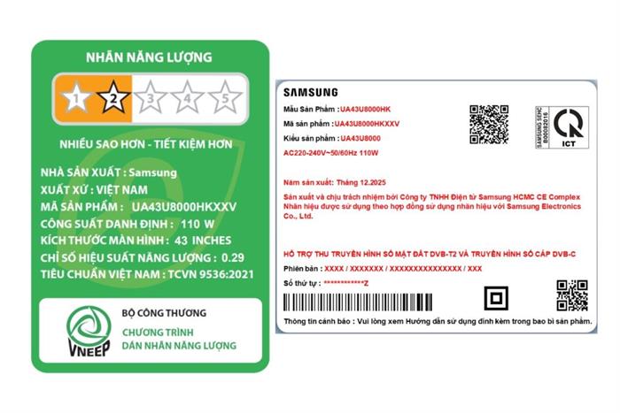Smart Tivi Crystal UHD Samsung AI 4K 43 inch UA43U8000H Màu Đen