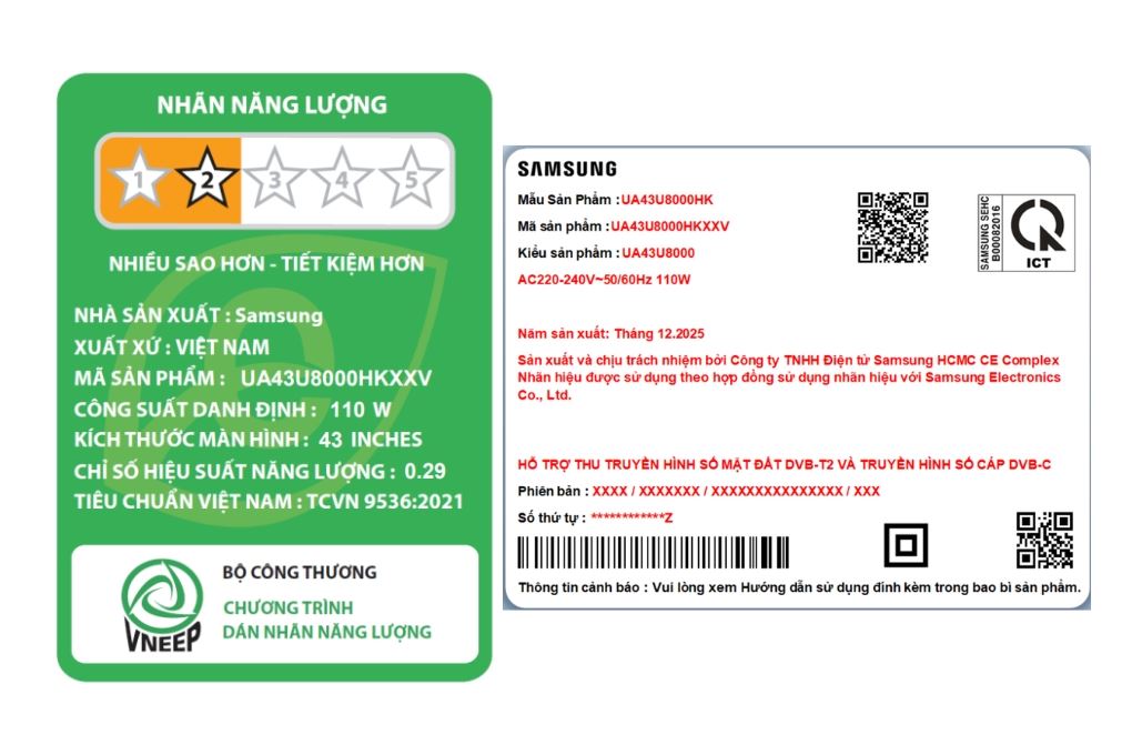 Smart Tivi Crystal UHD Samsung AI 4K 43 inch UA43U8000H Màu Đen
