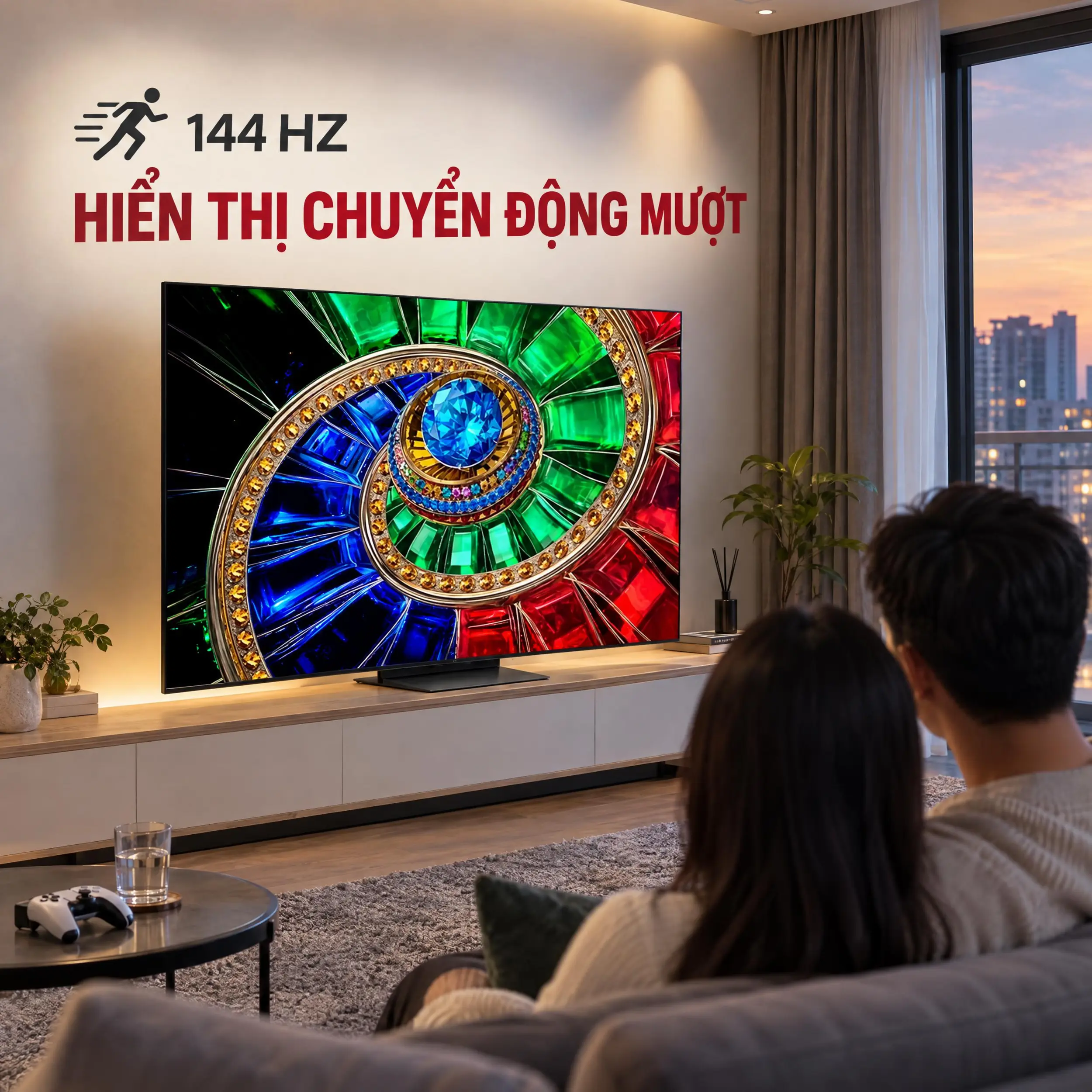 Google Tivi RGB - Mini LED TCL 4K 75 inch 75RM7L Màu Đen