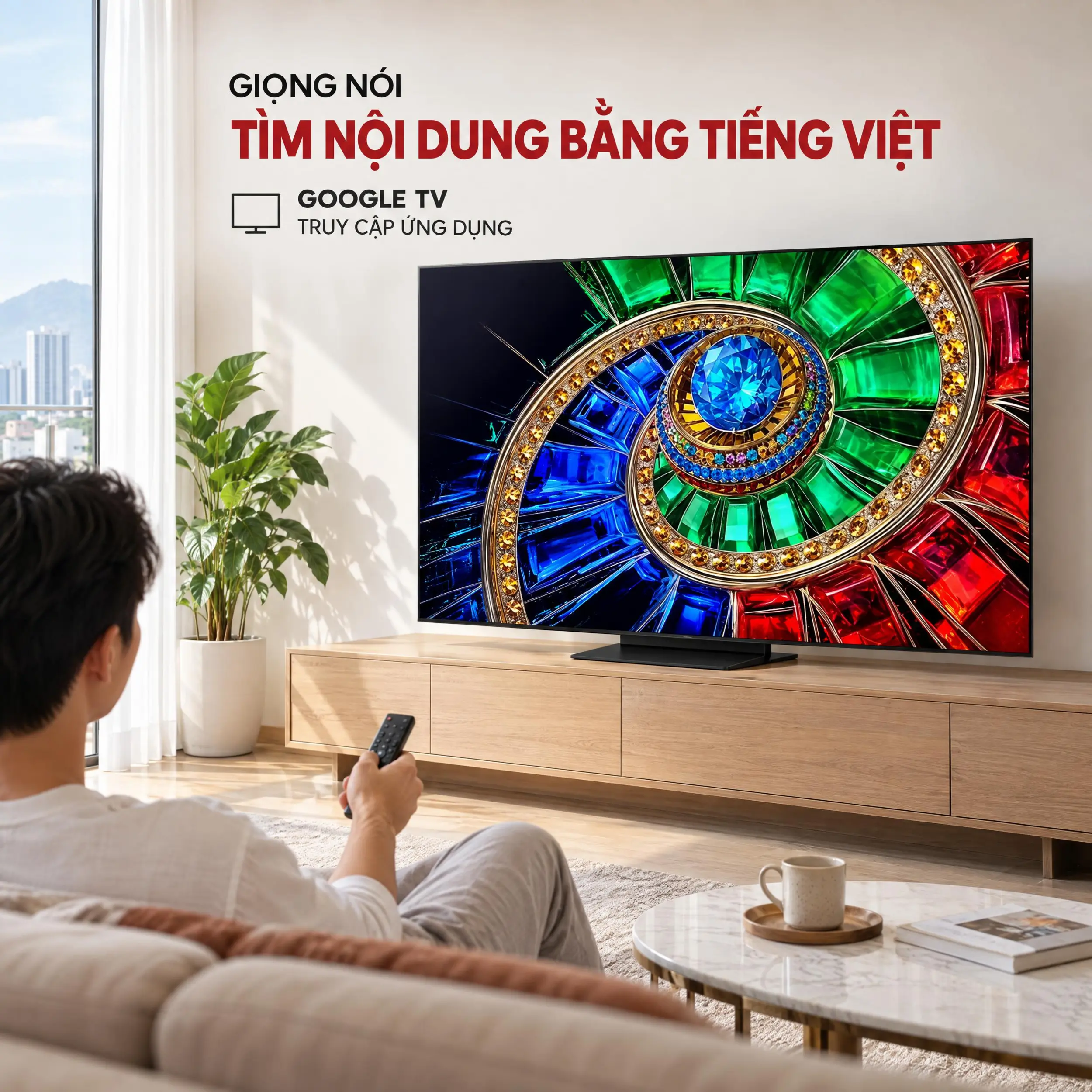 Google Tivi RGB - Mini LED TCL 4K 75 inch 75RM7L Màu Đen