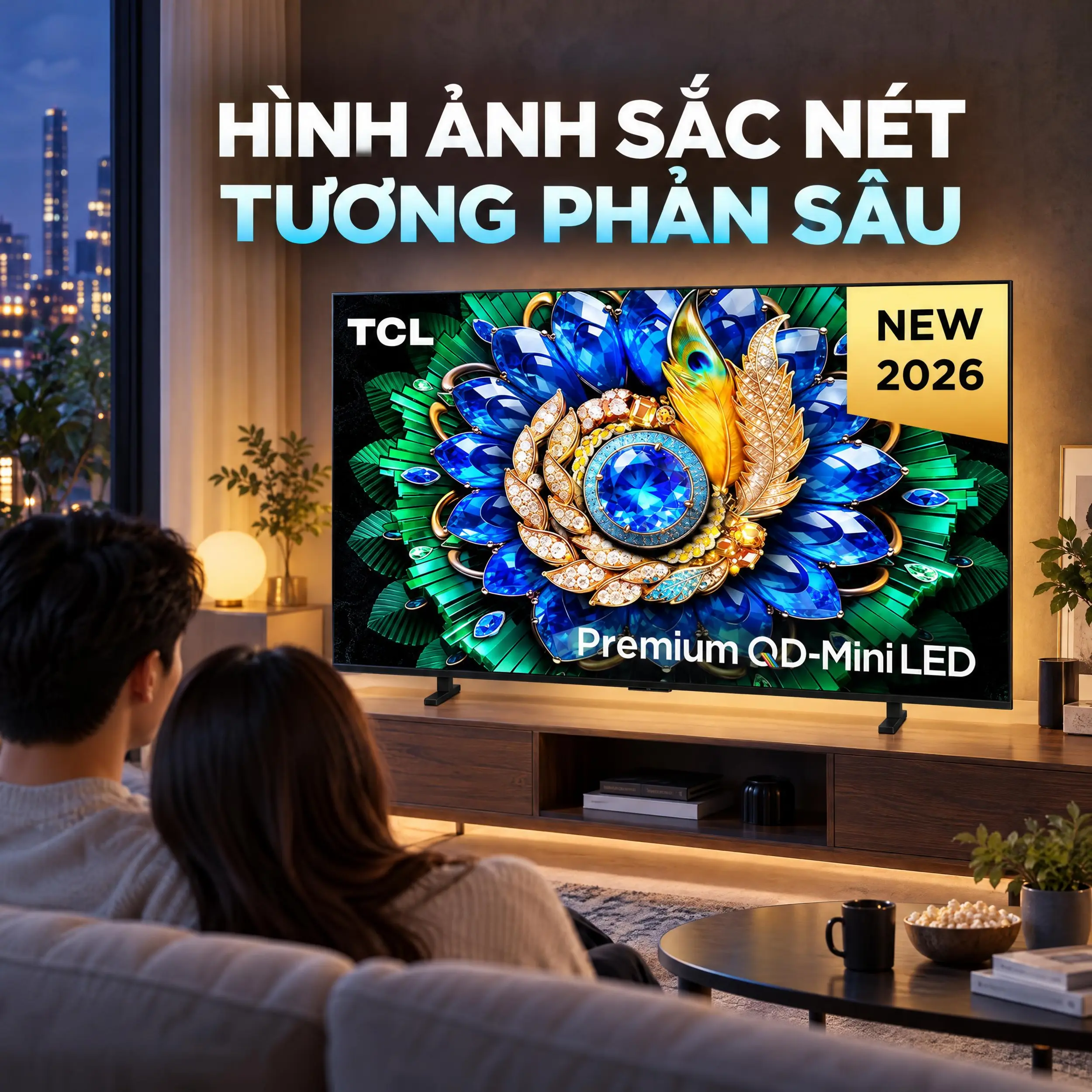 Google Tivi QD-Mini LED TCL 4K 65 inch 65A400M -  Hình ảnh 4K sắc nét