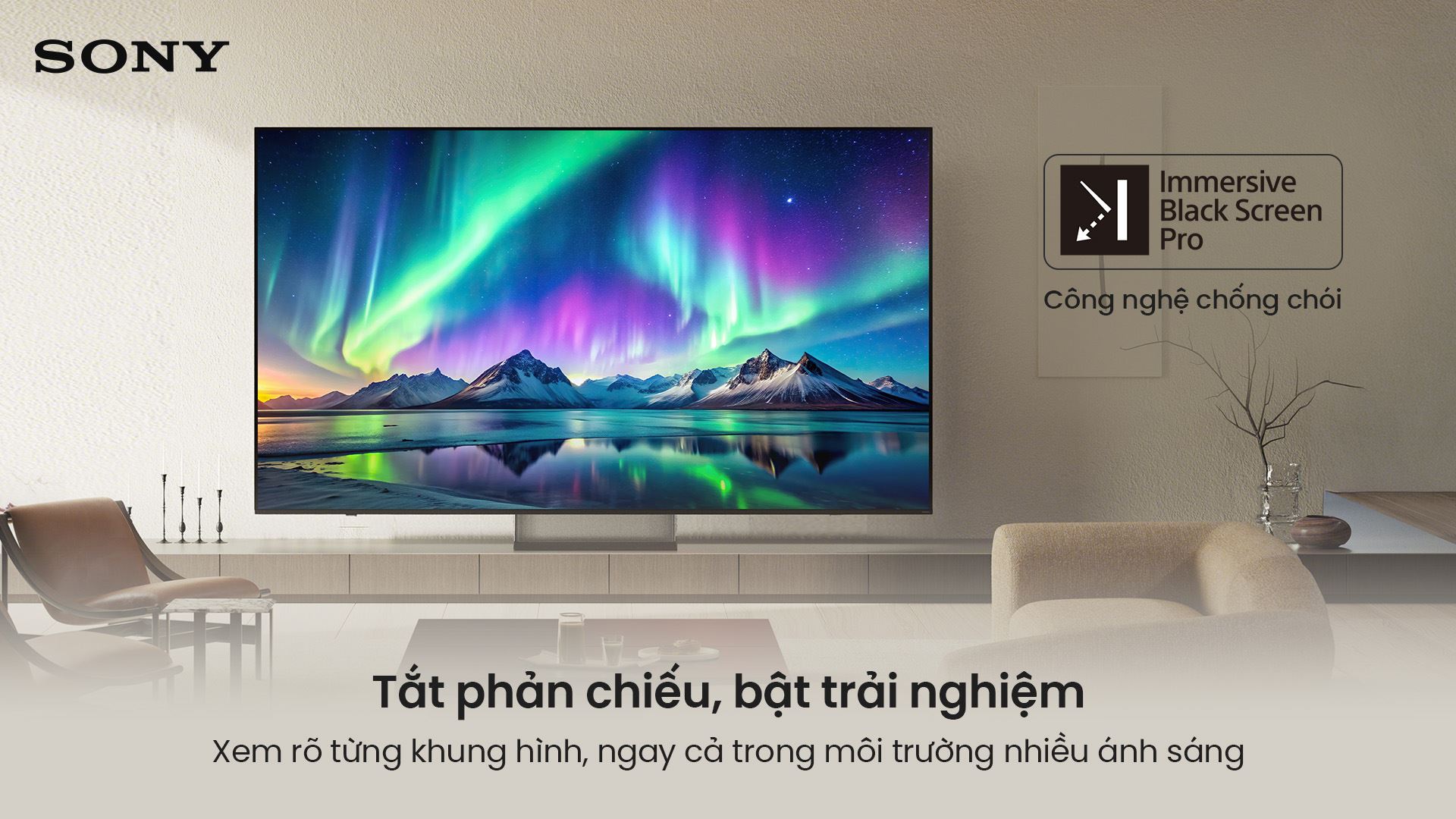 Google Tivi True RGB Sony AI 4K 85 inch K-85XR90M2 Màu Đen