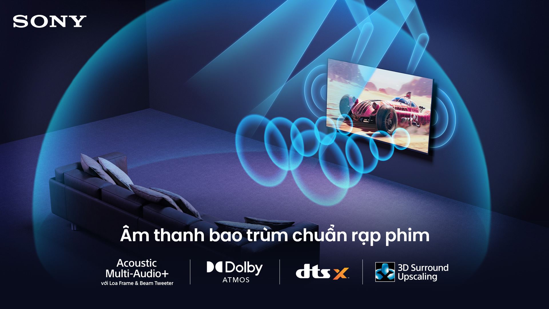 Google Tivi True RGB Sony AI 4K 85 inch K-85XR90M2 Màu Đen