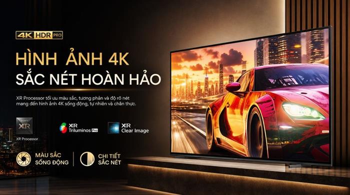 Google Tivi Sony 4K 65 inch K-65XR33VM2 Màu Đen