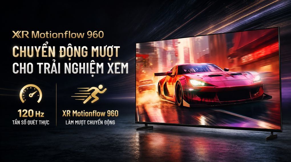 Google Tivi Sony 4K 55 inch K-55XR33VM2 Màu Đen