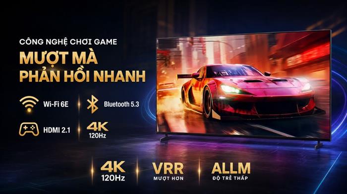 Google Tivi Sony 4K 55 inch K-55XR33VM2 Màu Đen