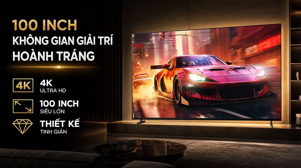 Google Tivi Sony 4K 100 inch K-100XR30M2 Màu Đen