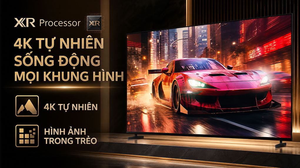 Google Tivi Sony 4K 85 inch K-85XR30M2 Màu Đen
