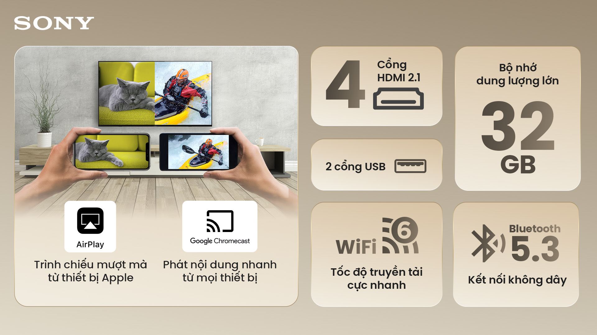 Google Tivi Sony 4K 85 inch K-85XR30M2 Màu Đen