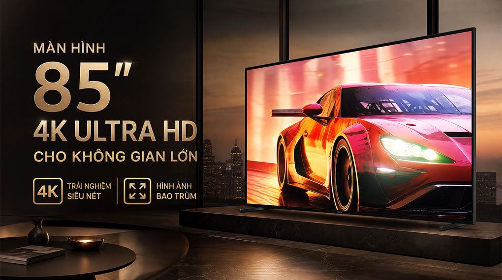 Google Tivi Sony 4K 85 inch K-85XR30M2 Màu Đen