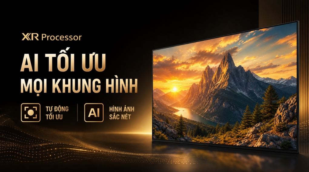 Google Tivi True RGB Sony AI 4K 98 inch K-98XR70M2 Màu Đen