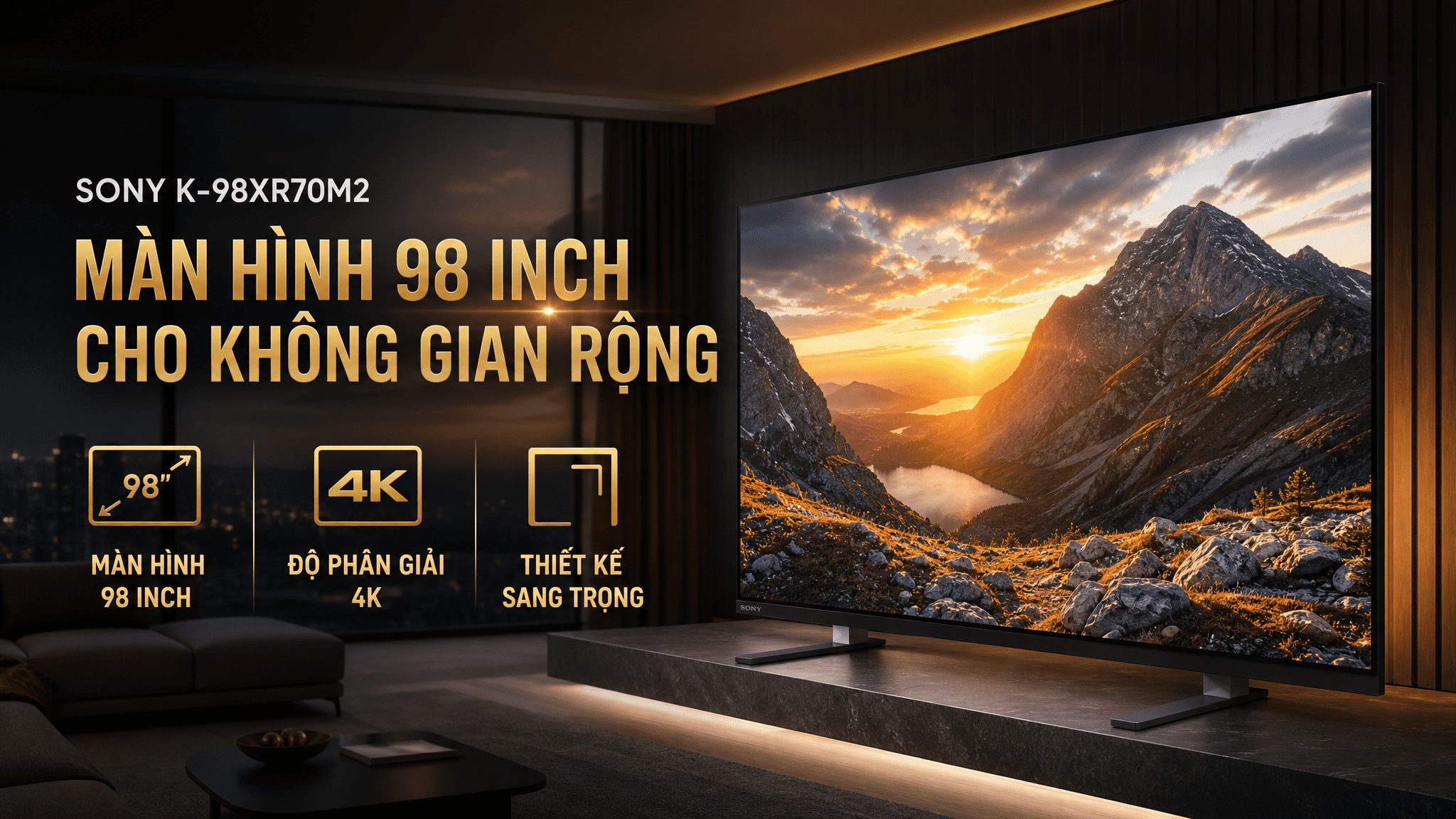 Google Tivi True RGB Sony AI 4K 98 inch K-98XR70M2 Google Tivi True RGB Sony AI 4K 98 inch K-98XR70M2