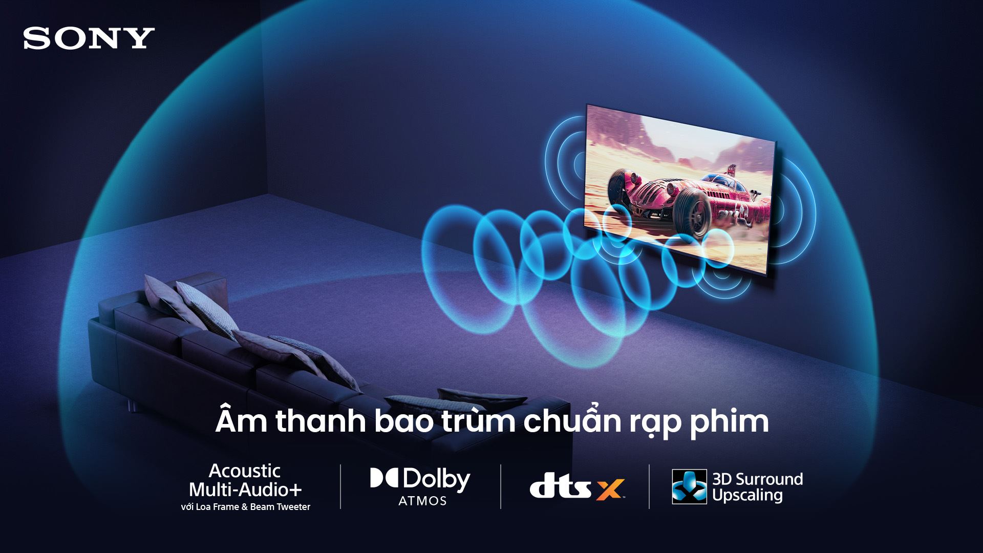 Google Tivi True RGB Sony AI 4K 98 inch K-98XR70M2 Màu Đen