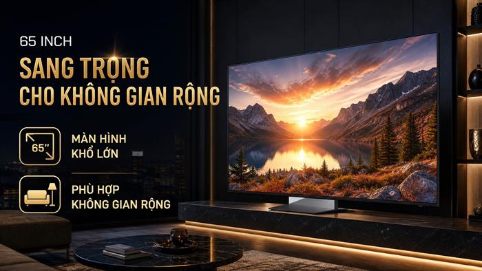 Smart Tivi Micro RGB Samsung AI 4K 65 inch MRA65R95HX Màu Đen