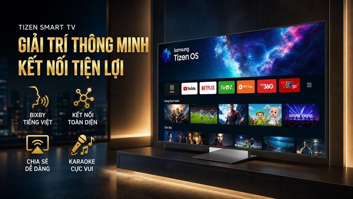 Smart Tivi Micro RGB Samsung AI 4K 65 inch MRA65R95HX Màu Đen