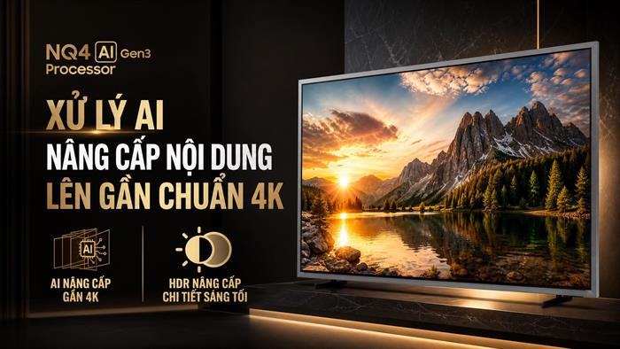 Smart Tivi OLED Samsung AI 4K 77 inch QA77S95HX Màu Đen