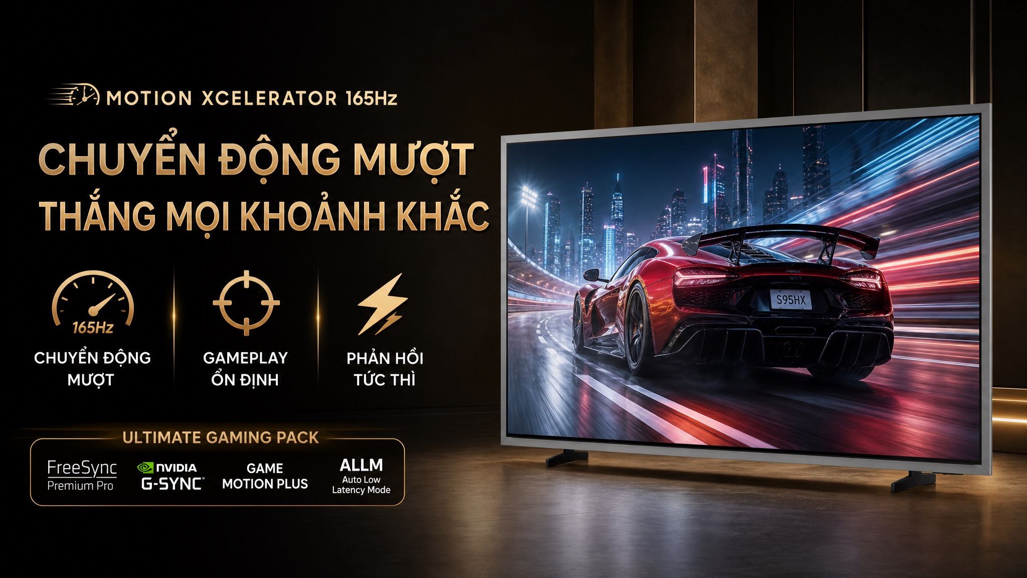 Smart Tivi OLED Samsung AI 4K 77 inch QA77S95HX Màu Đen