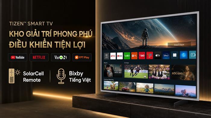 Smart Tivi OLED Samsung AI 4K 77 inch QA77S95HX Màu Đen
