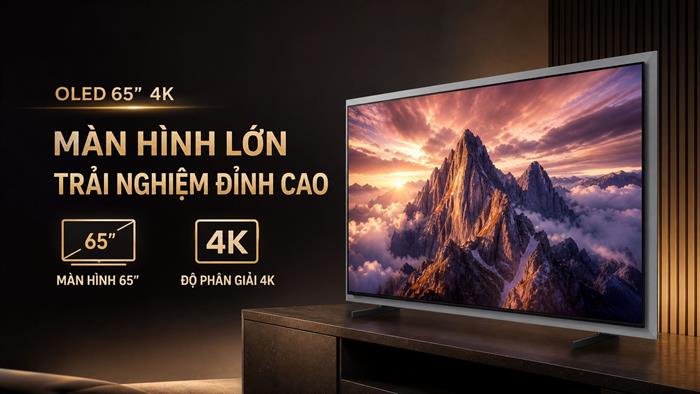 Smart Tivi OLED Samsung AI 4K 65 inch QA65S95HX Màu Đen