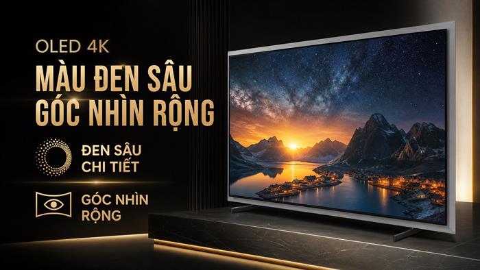 Smart Tivi OLED Samsung AI 4K 65 inch QA65S95HX Màu Đen