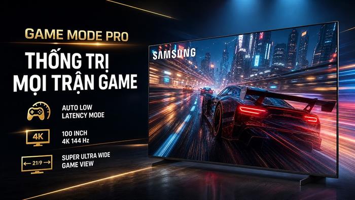 Smart Tivi Mini LED Samsung AI 4K 100 inch UA100M90H Màu Đen