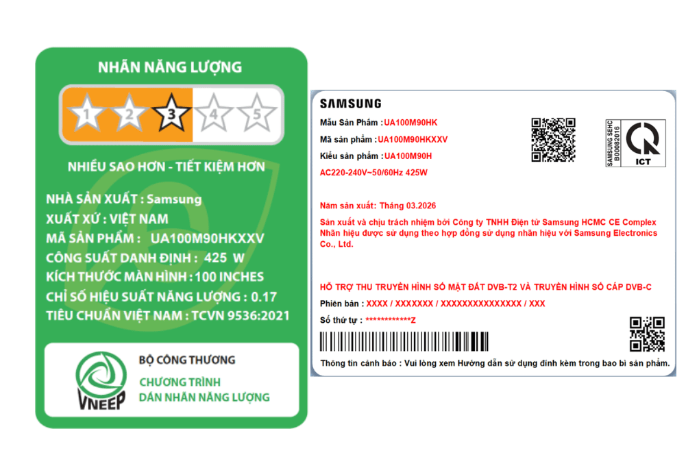 Smart Tivi Mini LED Samsung AI 4K 100 inch UA100M90H Màu Đen