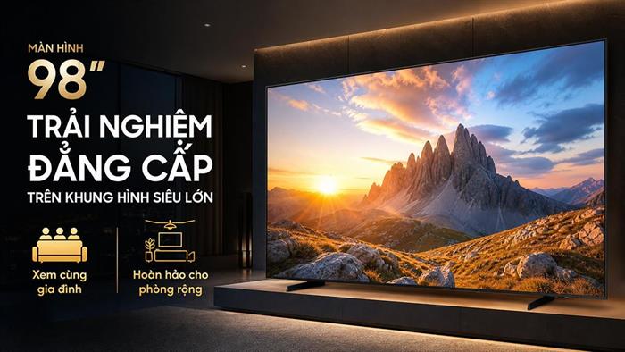 Smart Tivi Crystal UHD Samsung 4K 98 inch UA98U9500H Màu Đen