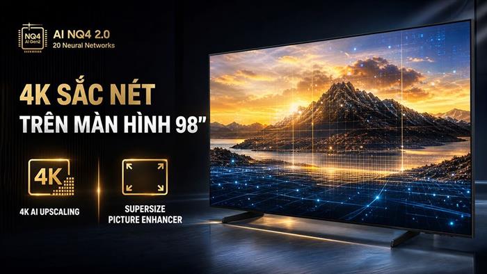 Smart Tivi Crystal UHD Samsung 4K 98 inch UA98U9500H Màu Đen