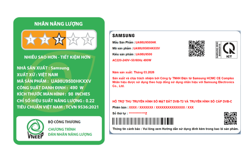 Smart Tivi Crystal UHD Samsung 4K 98 inch UA98U9500H Màu Đen