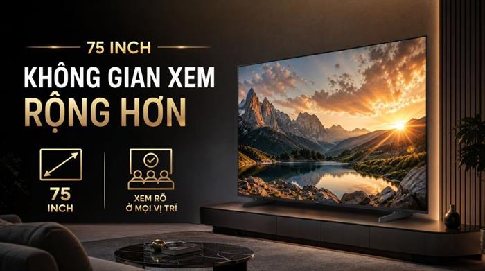 Smart Tivi Mini LED Samsung AI 4K 75 inch UA75M8XHA Màu Đen