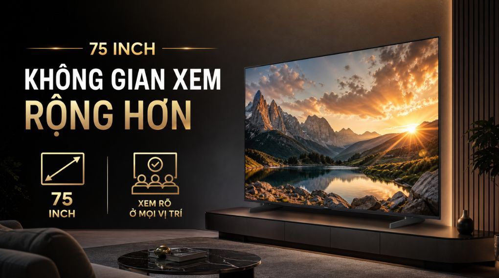 Smart Tivi Mini LED Samsung AI 4K 75 inch UA75M8XHA Màu Đen