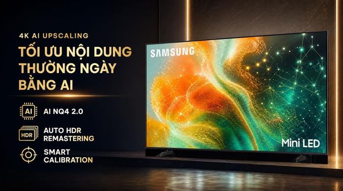 Smart Tivi Mini LED Samsung AI 4K 75 inch UA75M8XHA Màu Đen