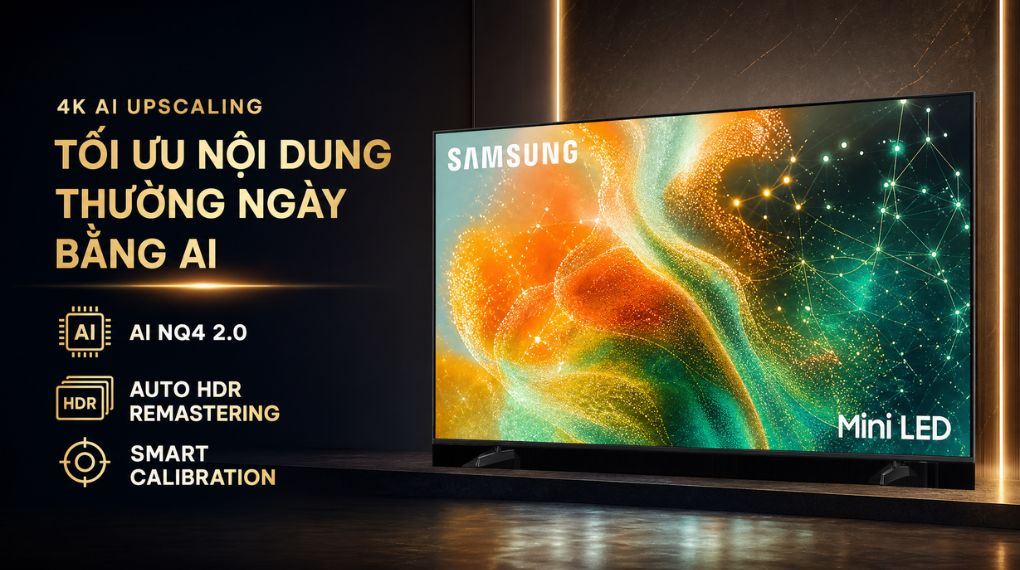 Smart Tivi Mini LED Samsung AI 4K 75 inch UA75M8XHA Màu Đen