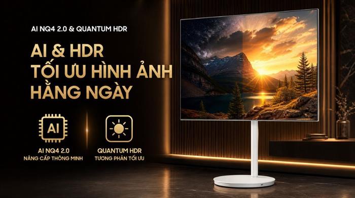 Smart Tivi Moving Style Samsung AI 2K 27 inch UA27LSM7FA Màu Đen