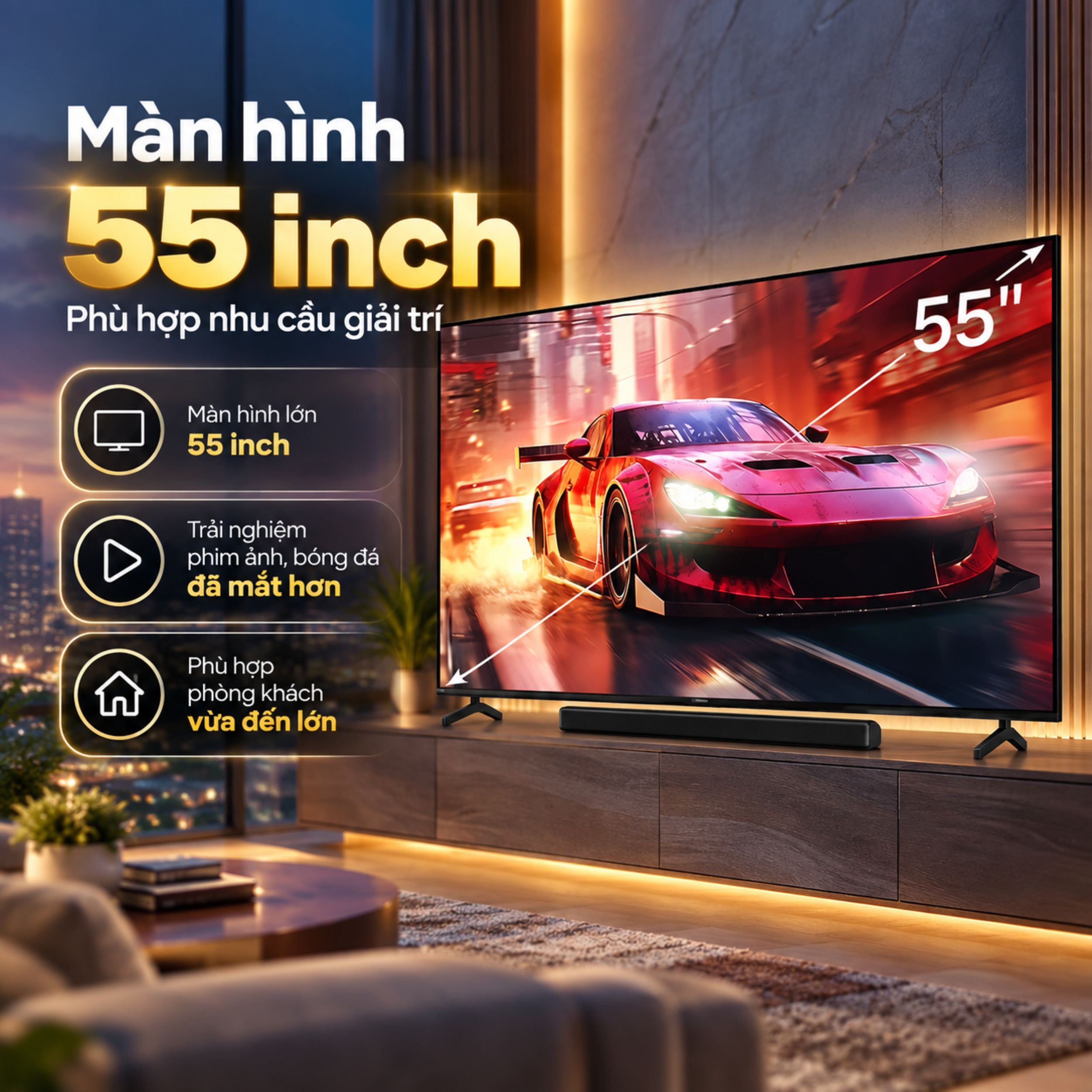 Google Tivi Sony 4K 55 inch K-55XR30M2 Màu Đen