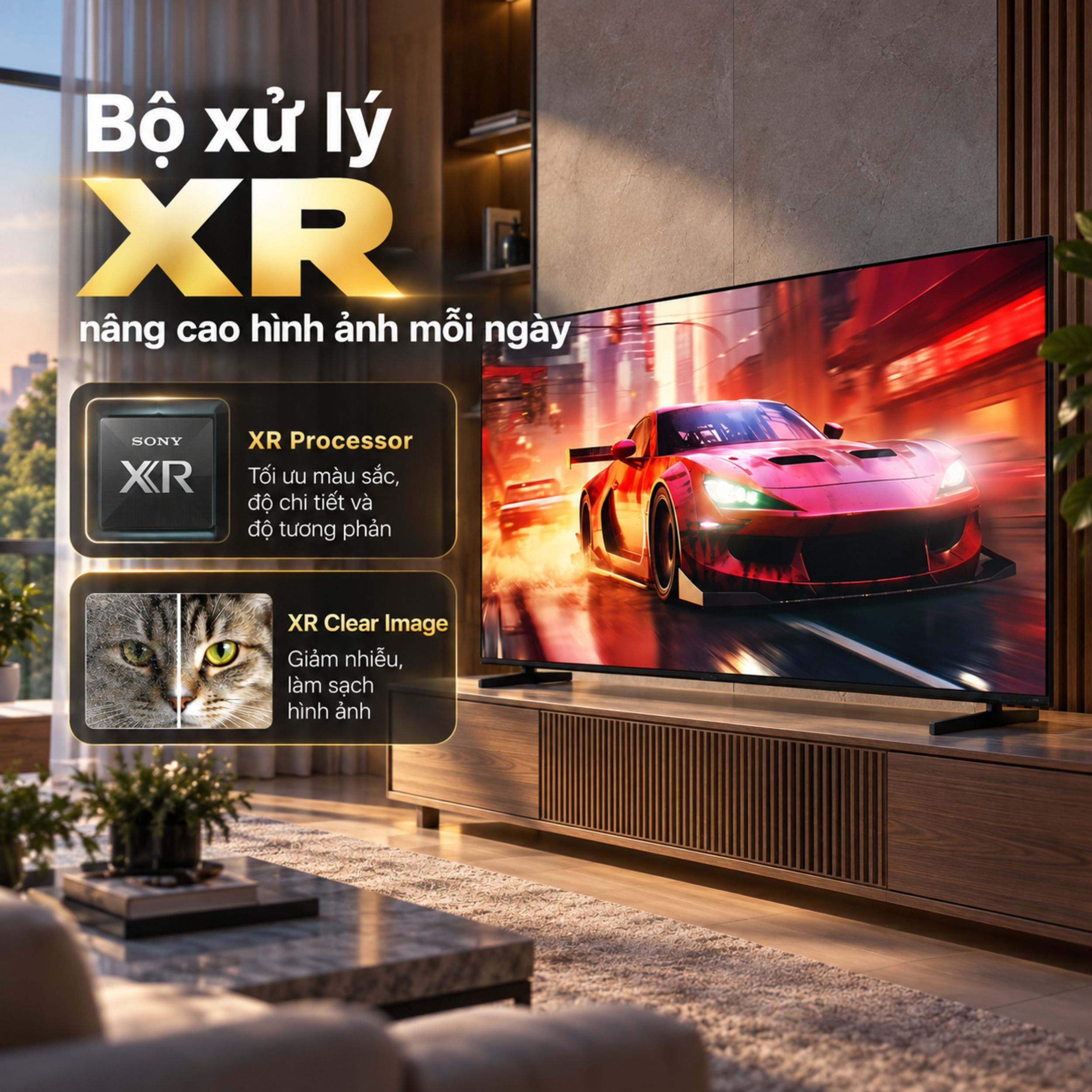 Google Tivi Sony 4K 55 inch K-55XR30M2 Màu Đen