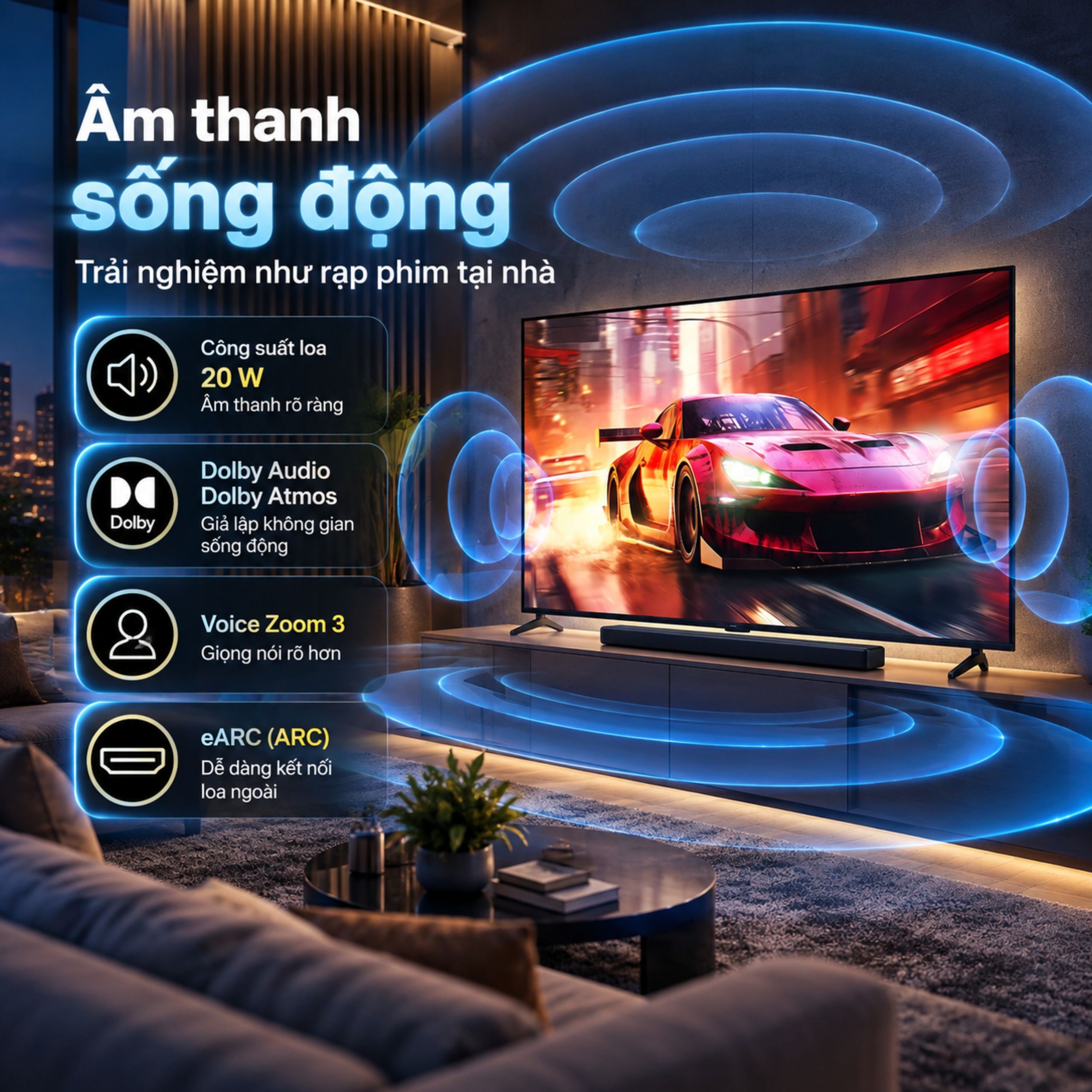 Google Tivi Sony 4K 55 inch K-55XR30M2 Màu Đen