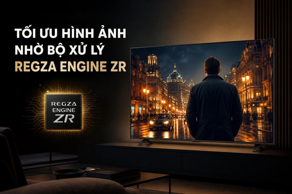 Smart Tivi QLED Toshiba AI 4K 43 inch 43M450RP Màu Đen
