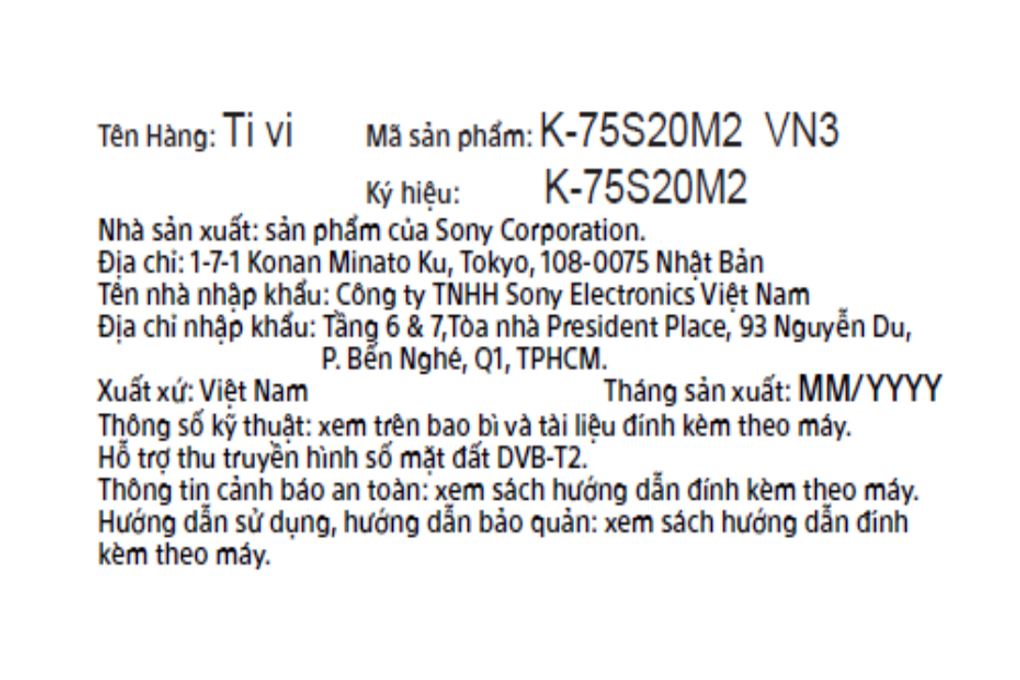 Google Tivi Sony 4K 75 inch K-75S20M2 - 10