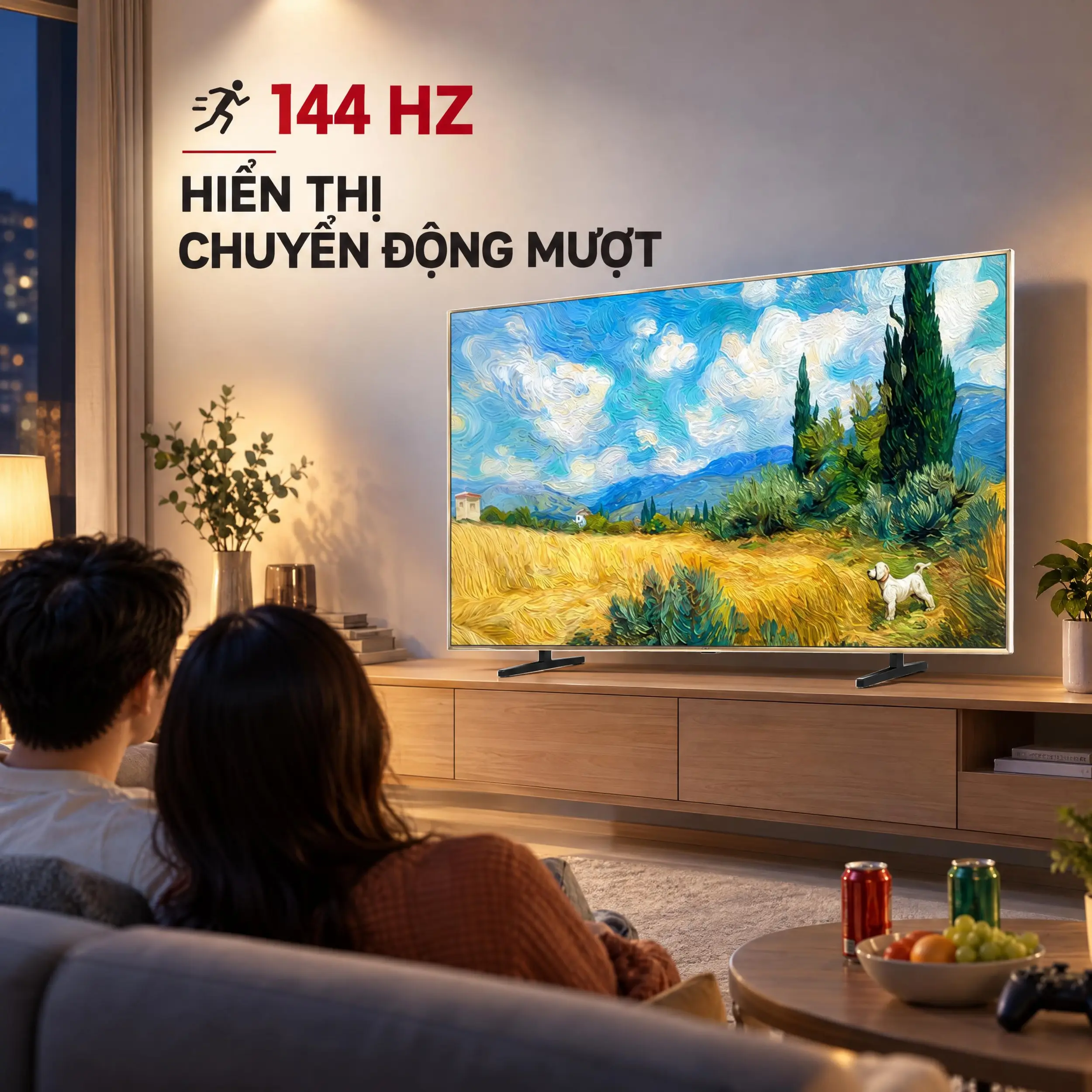Google Tivi QD-Mini LED TCL 4K 65 inch 65A400 Pro Màu Đen