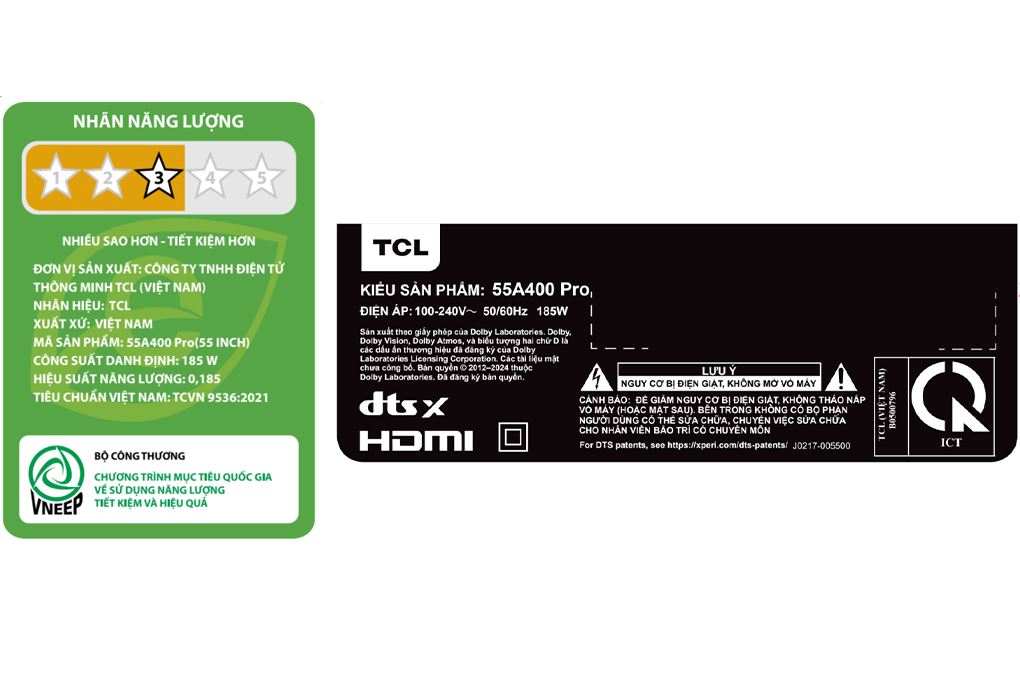 Google Tivi QD-Mini LED TCL 4K 55 inch 55A400 Pro - 4