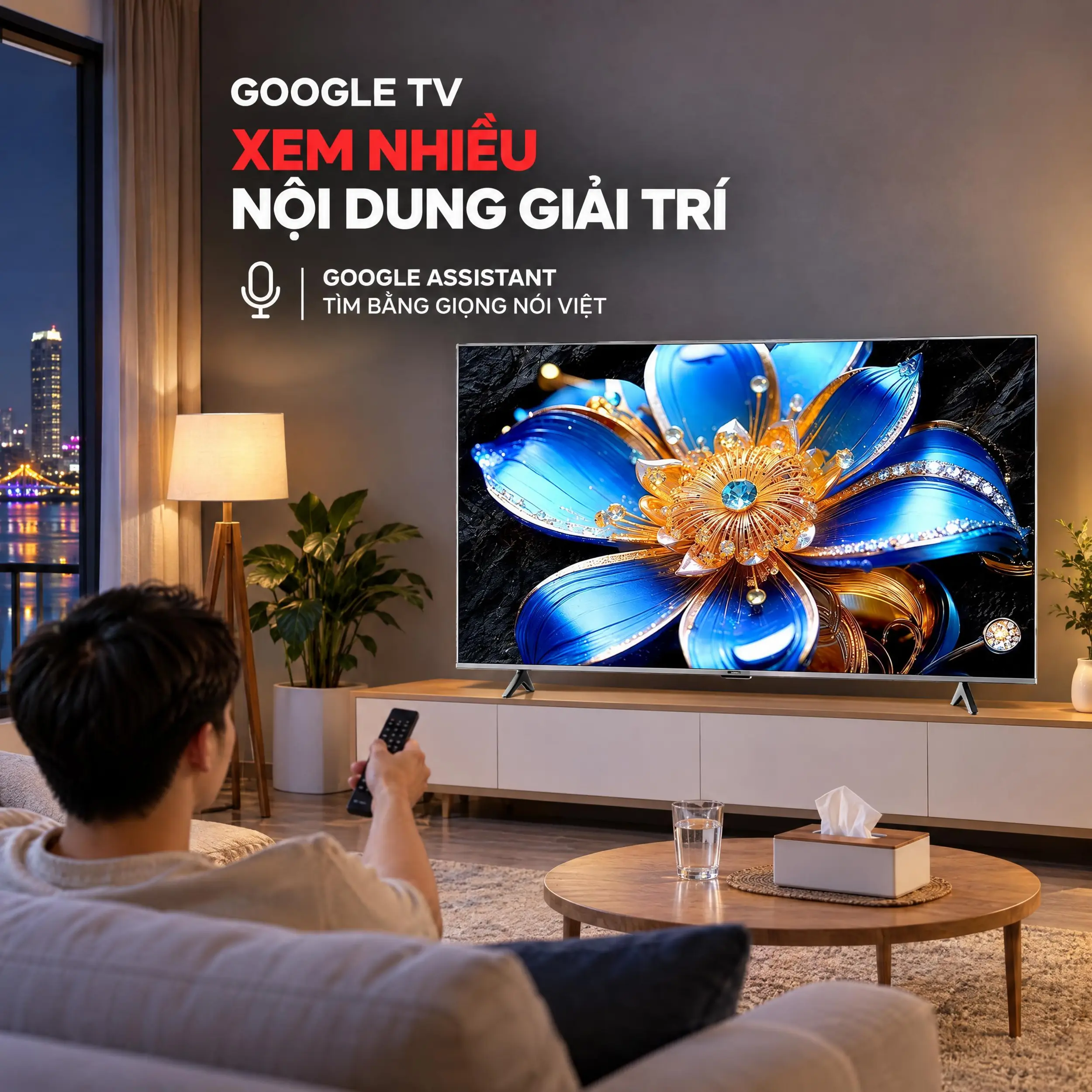 Google Tivi QLED TCL 4K 75 inch 75T6D - Google TV Google Tivi QLED TCL 4K 75 inch 75T6D - Google TV
