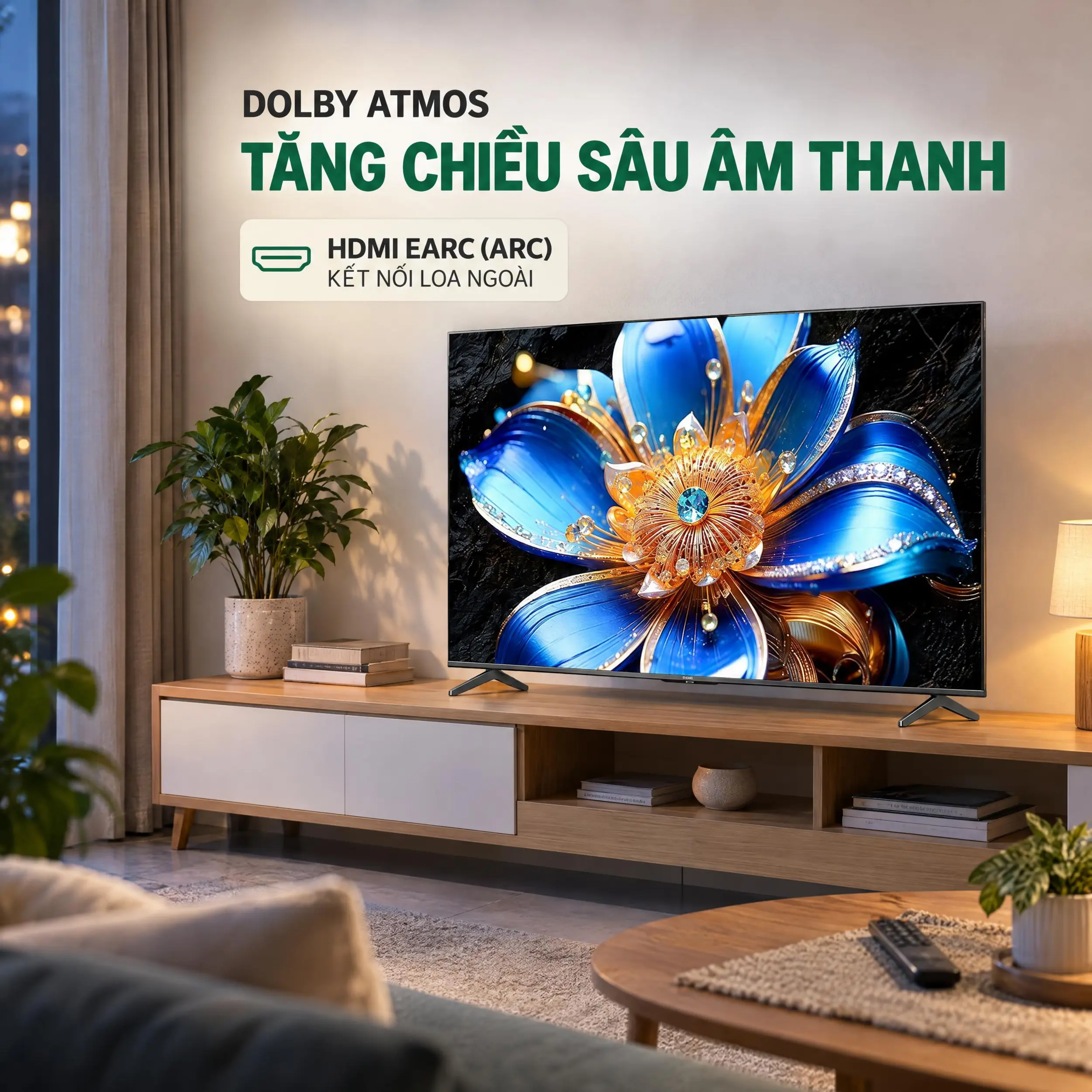Google Tivi QLED TCL 4K 55 inch 55T6D - Âm thanh sống động