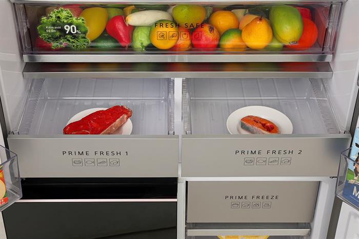 Tủ lạnh Panasonic Inverter 621 lít PRIME+ Edition Multi Door NR-XY680YMMV Màu Đen