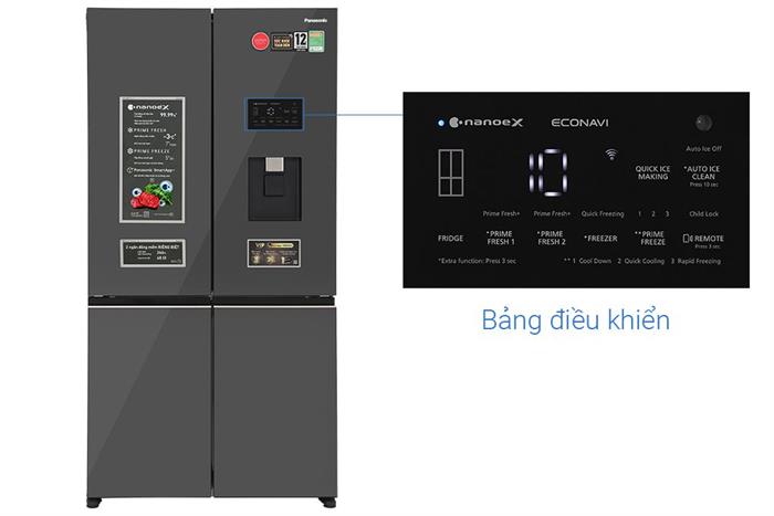 Tủ lạnh Panasonic Inverter 621 lít PRIME+ Edition Multi Door NR-XY680YMMV Màu Đen